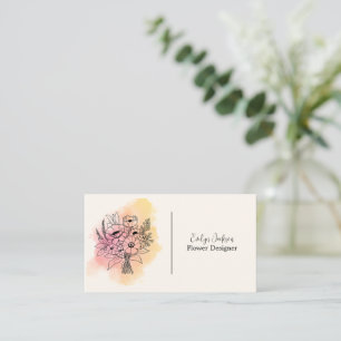 Tarjeta De Visita Diseñador de Flores/Tienda de Flores/Florista