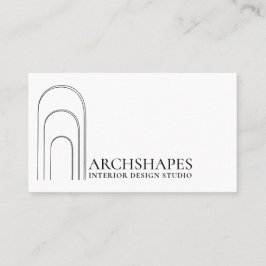 Tarjeta De Visita Diseñador de geometría de arquitectura blanco
