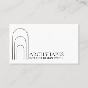 Tarjeta De Visita Diseñador de geometría de arquitectura blanco