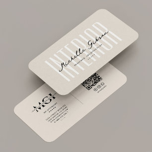 Tarjeta De Visita Diseñador de interiores Arquitectura Elegante Aren