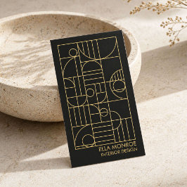 Tarjeta De Visita Diseñador de interiores Art Deco geométrico