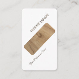 Tarjeta De Visita Diseñador de interiores de estilo de madera minima