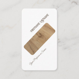 Tarjeta De Visita Diseñador de interiores de estilo de madera minima