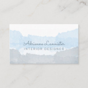 Tarjeta De Visita Diseñador de interiores de gris azul abstracto