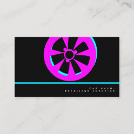Tarjeta De Visita Diseñador de interiores de lavado de autos Neon co