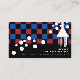 Tarjeta De Visita Diseñador de interiores de lavado de coches con bu