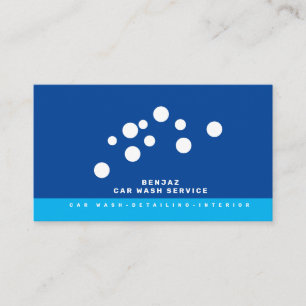 Tarjeta De Visita Diseñador de interiores de lavado de coches con bu