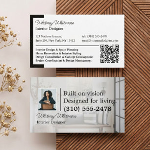 Tarjeta De Visita Diseñador de Interiores de Lujo para Hogares Códig