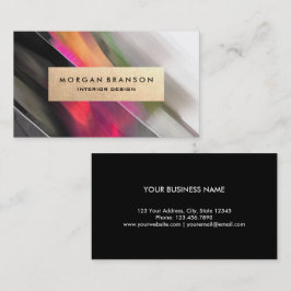 Tarjeta De Visita Diseñador de interiores de pintura abstracta moder