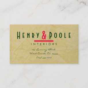 Tarjeta De Visita Diseñador de interiores de Plaster Sun Toscana