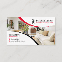 Tarjeta De Visita Diseñador de interiores, Minimalista, disposición 