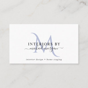 Tarjeta De Visita Diseñador de interiores moderno simple guión negoc