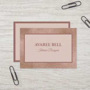 Tarjeta De Visita Diseñador de interiores Rosa Gold