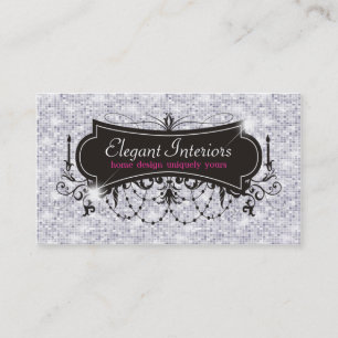 Tarjeta De Visita Diseñador de interiores Sparkle & Shine :Tarjeta 