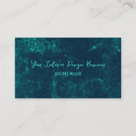 Tarjeta De Visita Diseñador de interiores verde Verde azulado oscuro
