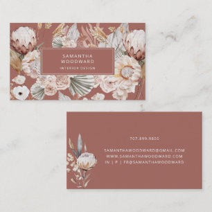 Tarjeta De Visita Diseñador de interiores Wildflowers CreTam Terraco
