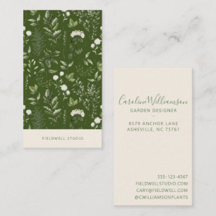 Tarjeta De Visita Diseñador de jardines botánicos modernos Branding