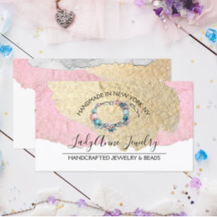 Tarjeta De Visita Diseñador de joyas artesanales y cuentas
