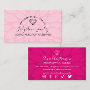 Tarjeta De Visita Diseñador de joyas Boutique Diamond Beds