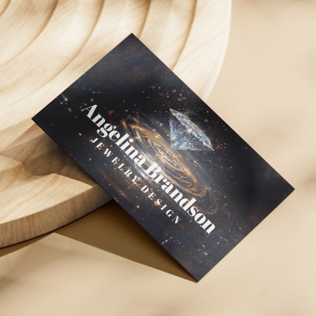 Tarjeta De Visita Diseñador de joyas de cristal de diamantes espumos (Perfect for business)