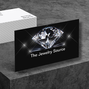 Tarjeta De Visita Diseñador de joyas de diamantes Glitzy Business Ca