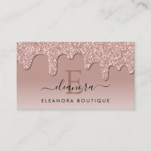 Tarjeta De Visita Diseñador de Joyas Monograma con Drips de Purpurin