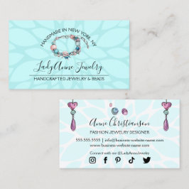 Tarjeta De Visita Diseñador de joyas y cuentas artesanales