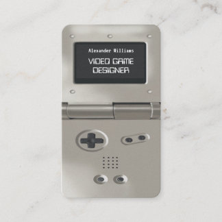 Tarjeta De Visita Diseñador de juegos de consola de juegos retro de