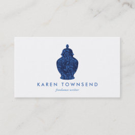 Tarjeta De Visita Diseñador de logotipos de alfarería Ginger Jar Azu