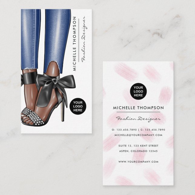 Tarjeta De Visita Diseñador de moda (Anverso / Reverso)