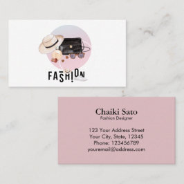 Tarjeta De Visita Diseñador de moda acuarela