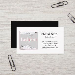 Tarjeta De Visita Diseñador de moda acuarela
