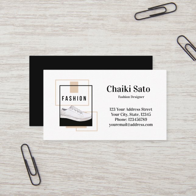 Tarjeta De Visita Diseñador de moda acuarela (Anverso/Reverso In Situ)