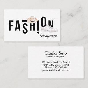 Tarjeta De Visita Diseñador de moda acuarela