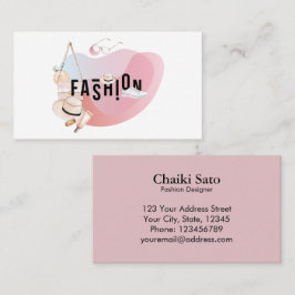 Tarjeta De Visita Diseñador de moda acuarela