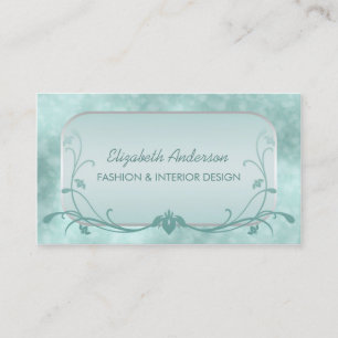 Tarjeta De Visita Diseñador De Moda De Lujo De Moda De Bokeh De Flor