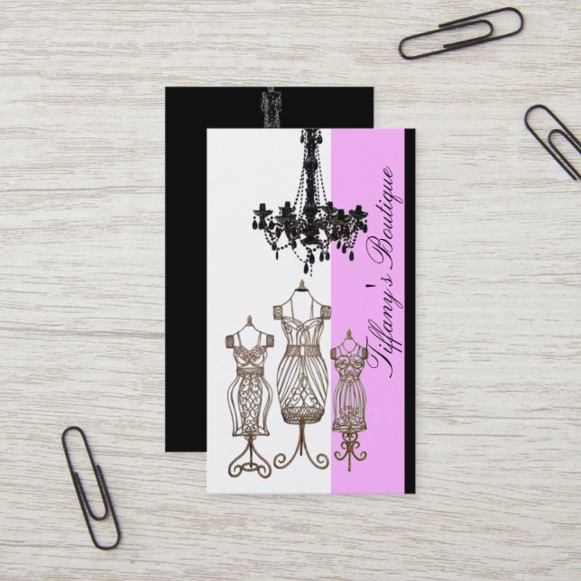 Tarjeta De Visita Diseñador de moda de mascado de moda Mannequin (Anverso/Reverso In Situ)