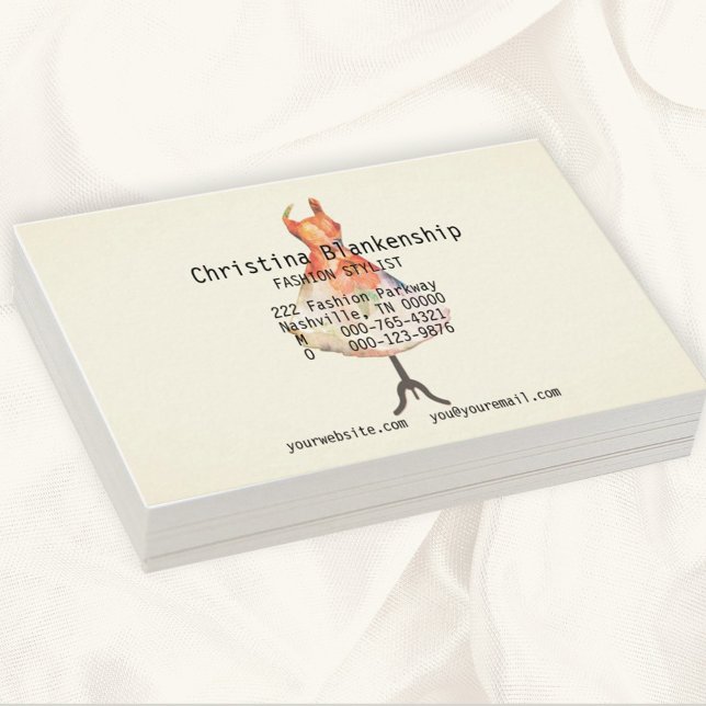 Tarjeta De Visita Diseñador de moda divertida Mannequin Torso Person (Subido por el creador)