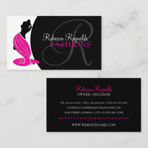 Tarjeta De Visita Diseñador de Moda Elegante