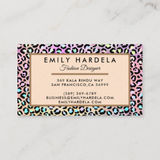 Tarjeta De Visita Diseñador de moda Leopard