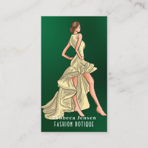 Tarjeta De Visita Diseñador de moda Logotipo QR FORMA DEL Cuerpo Est