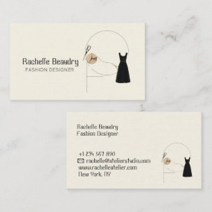 Tarjeta De Visita Diseñador de Moda Minimalista Marca de Boutique El