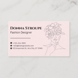 Tarjeta De Visita Diseñador de moda minimalista y elegante