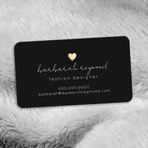 Tarjeta De Visita Diseñador de moda (profesión personalizado) negro