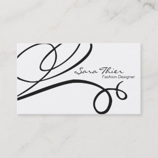 Tarjeta de visita - diseñador de moda - remolino