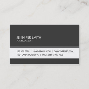 Tarjeta De Visita Diseñador de moda simple llano elegante
