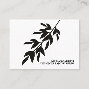 Tarjeta De Visita Diseñador de paisajismo de césped hoja botánica