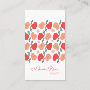 Tarjeta De Visita Diseñador de patrones florales de primavera