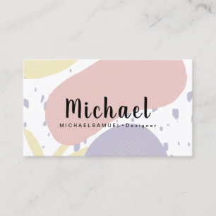 Tarjeta De Visita Diseñador de Salón de Belleza Arquitectura Formas 