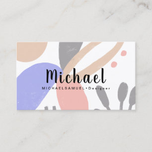 Tarjeta De Visita Diseñador de Salón de Belleza Arquitectura Formas 